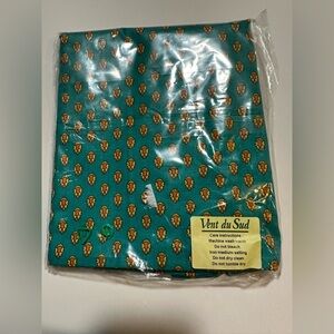 NEW Vent du Sud Cloth Napkins Indian 18x18 Set Of 6 Cotton Colorful France Green